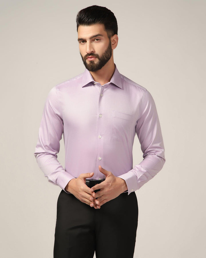 Formal Purple Textured Shirt - Richmond