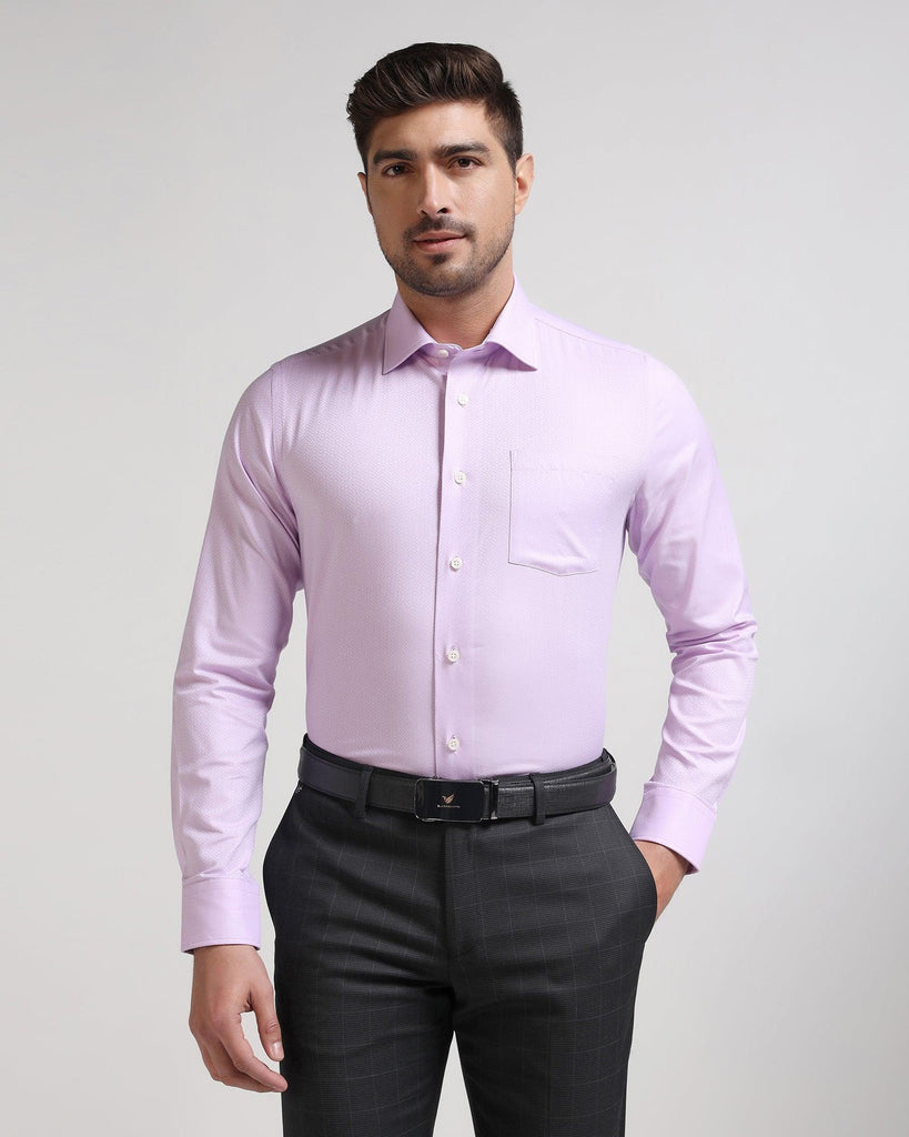 Formal Purple Textured Shirt - Stack