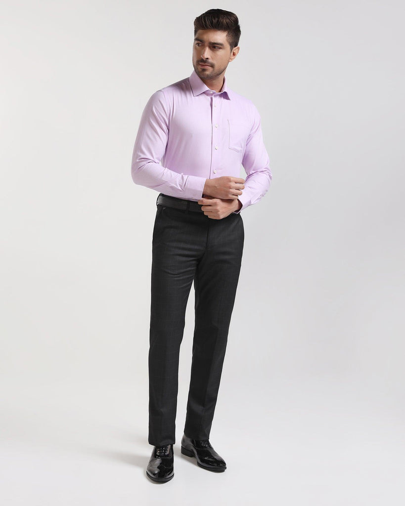 Formal Purple Textured Shirt - Stack