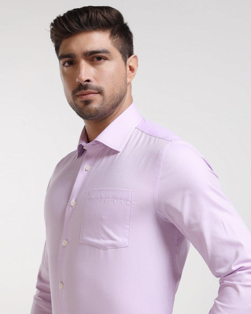 Formal Purple Textured Shirt - Stack