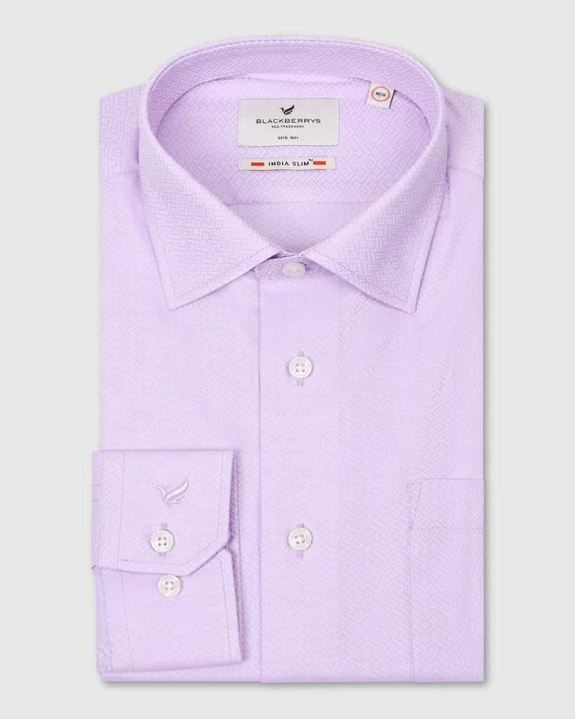 Formal Purple Textured Shirt - Stack