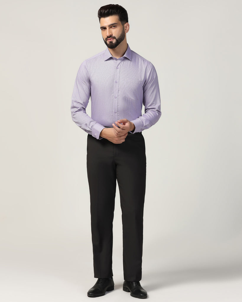 Formal Purple Textured Shirt - Zaiden