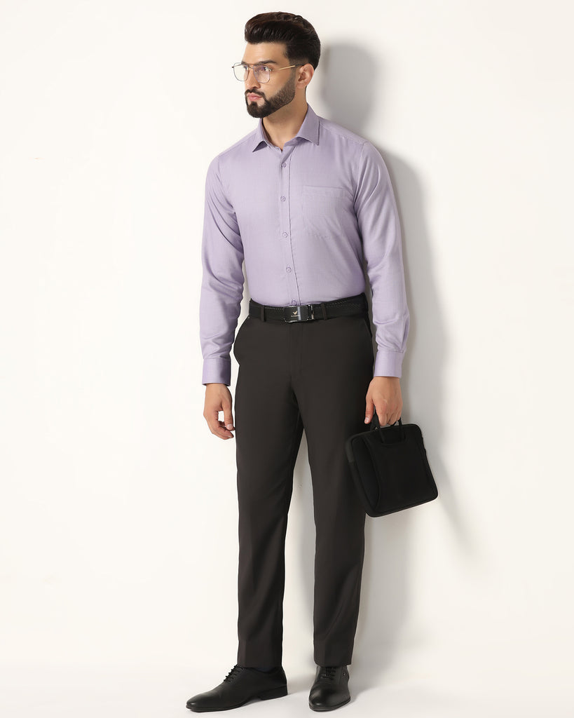 Formal Purple Textured Shirt - Zaiden