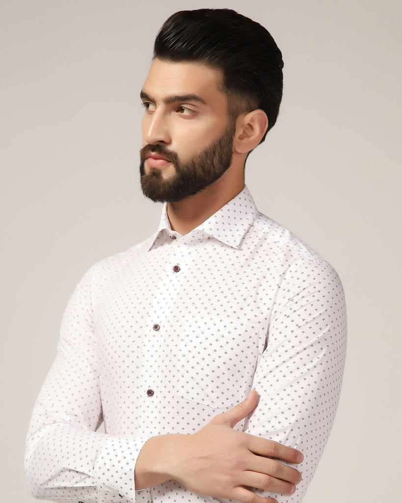 Formal Red Printed Shirt - Sing