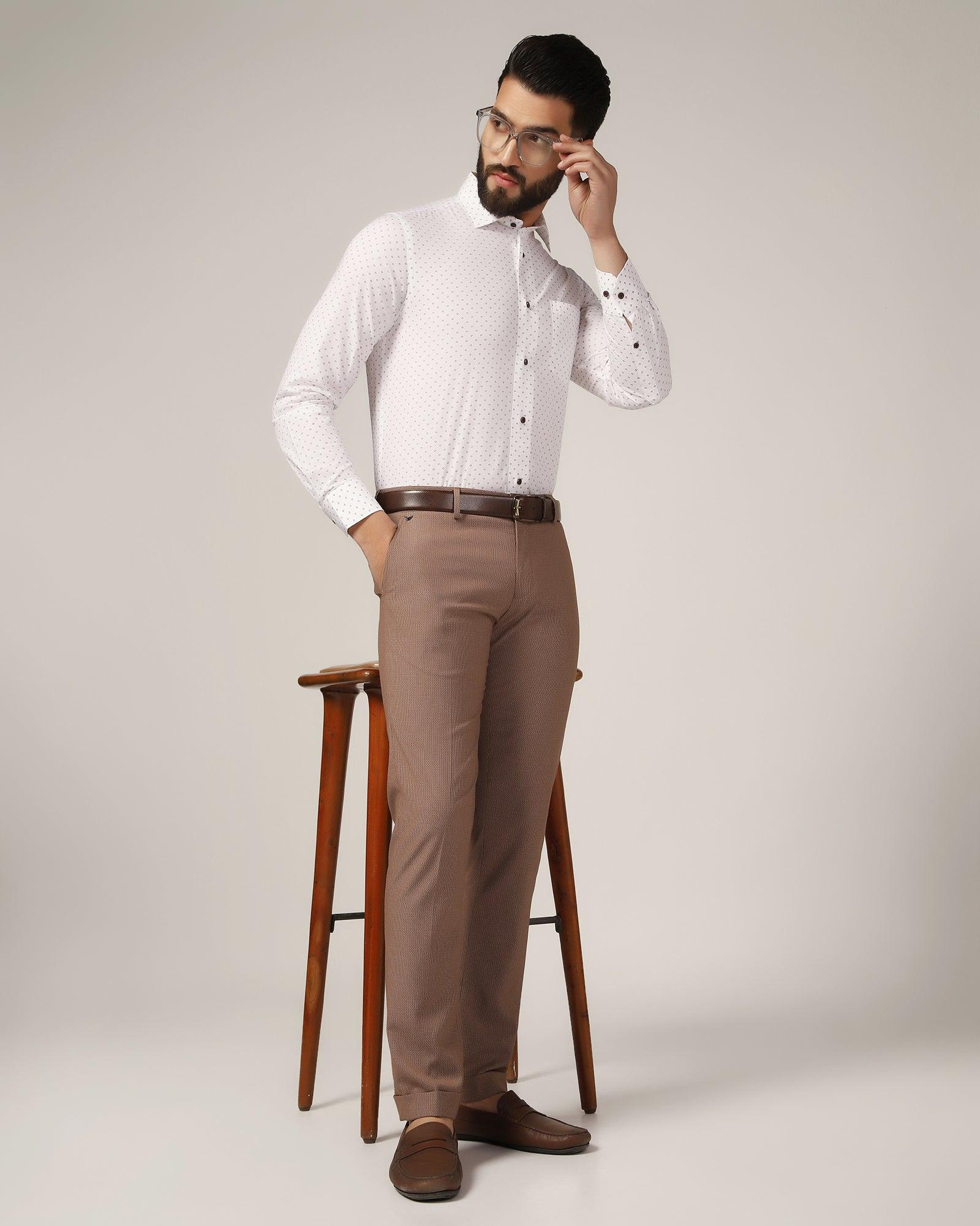 Formal Red Printed Shirt - Sing - Blackberrys