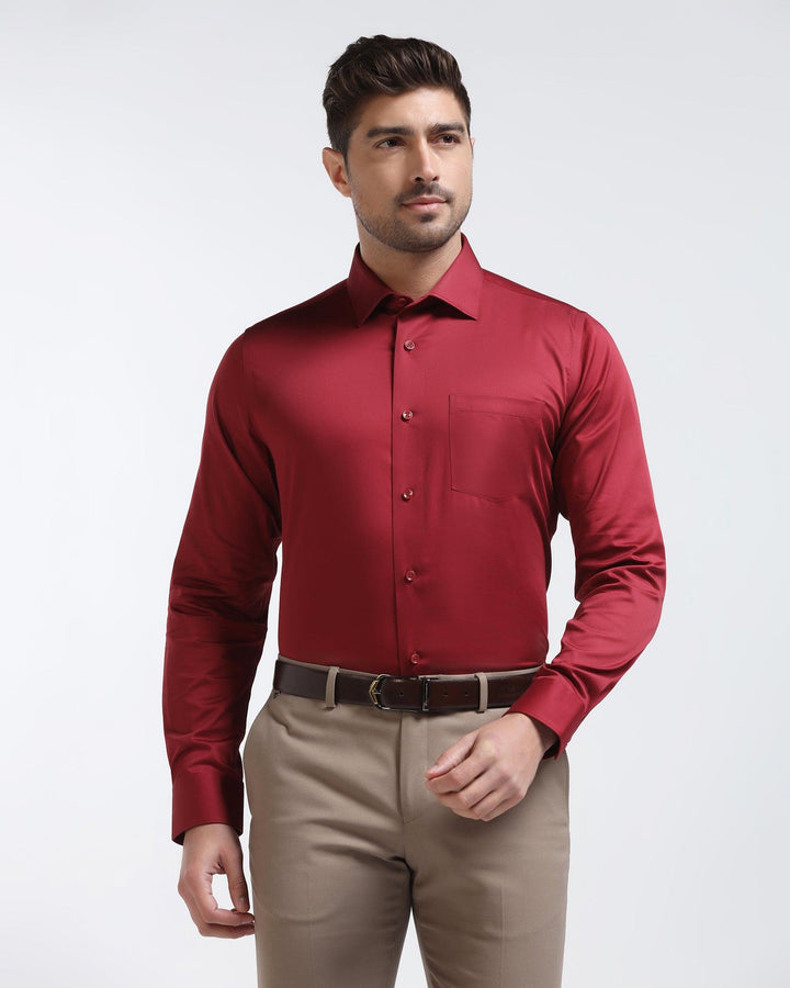 Formal Red Solid Shirt - Ericsel