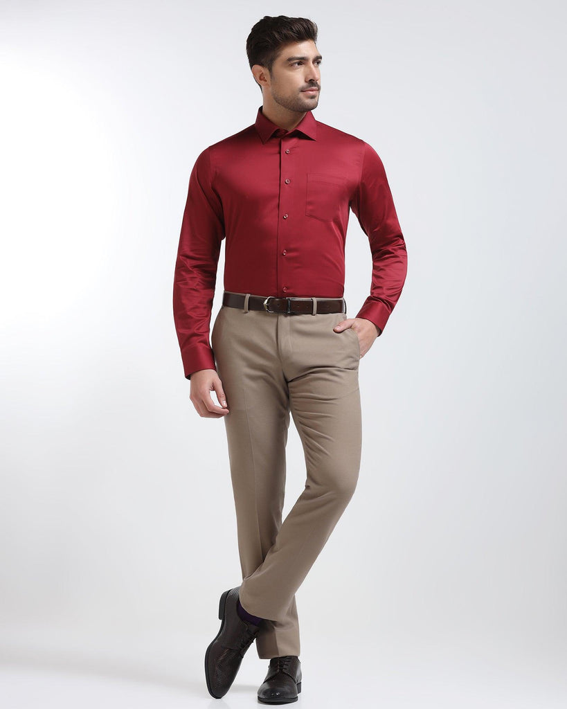 Formal Red Solid Shirt - Ericsel