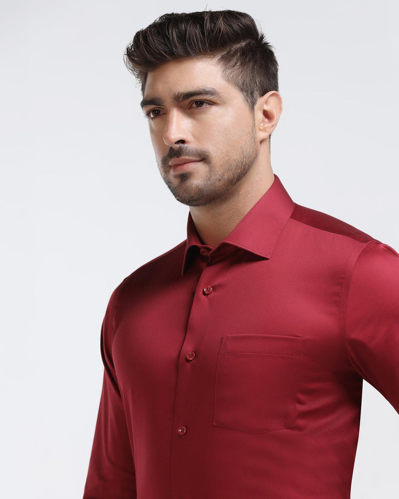 Formal Red Solid Shirt - Ericsel