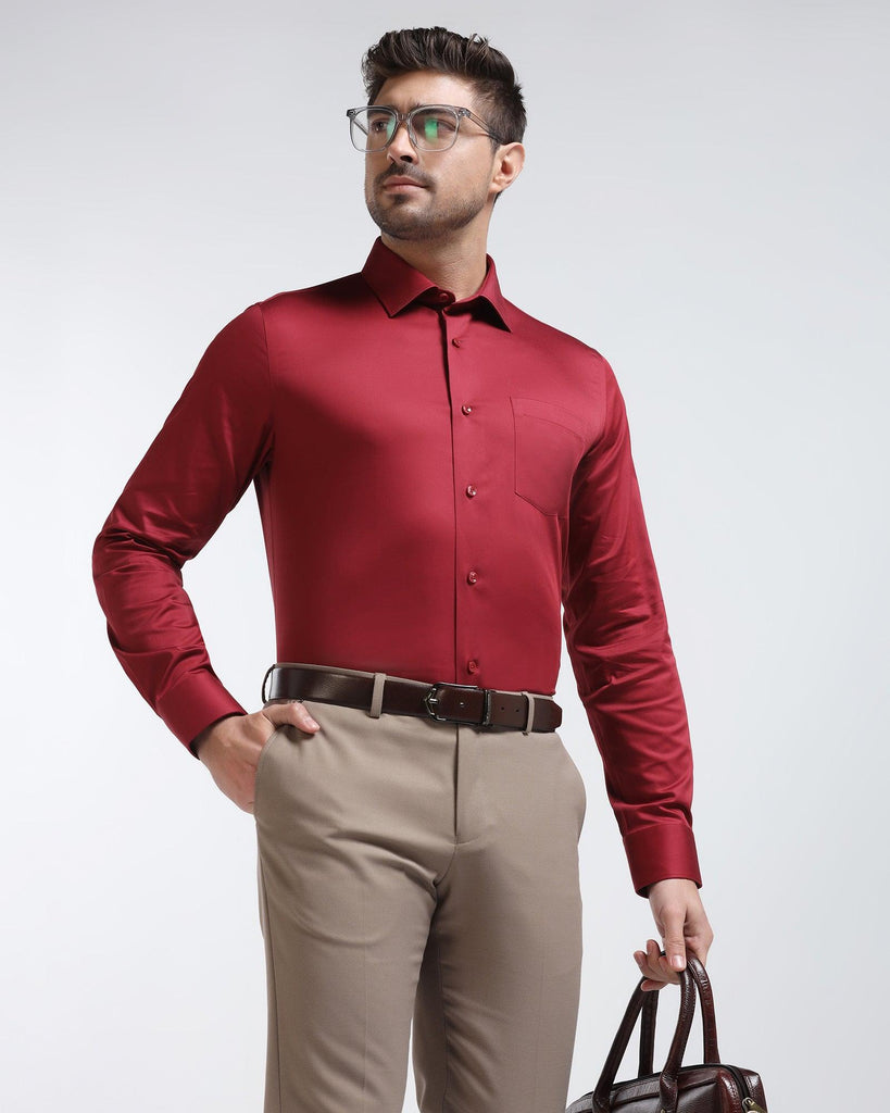 Formal Red Solid Shirt - Ericsel