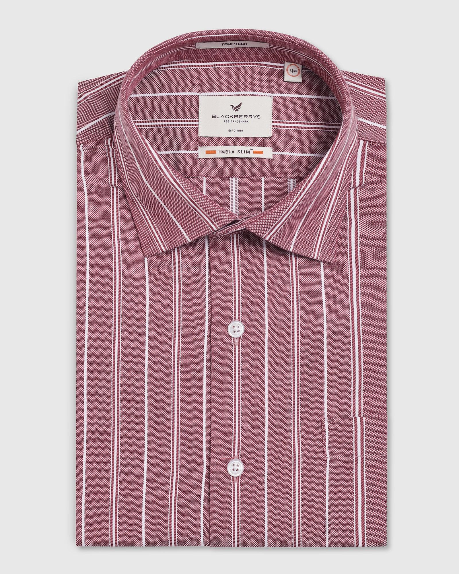 Temp Tech Formal Red Stripe Shirt - Miller