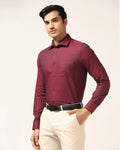 Formal Red Textured Shirt - Brat