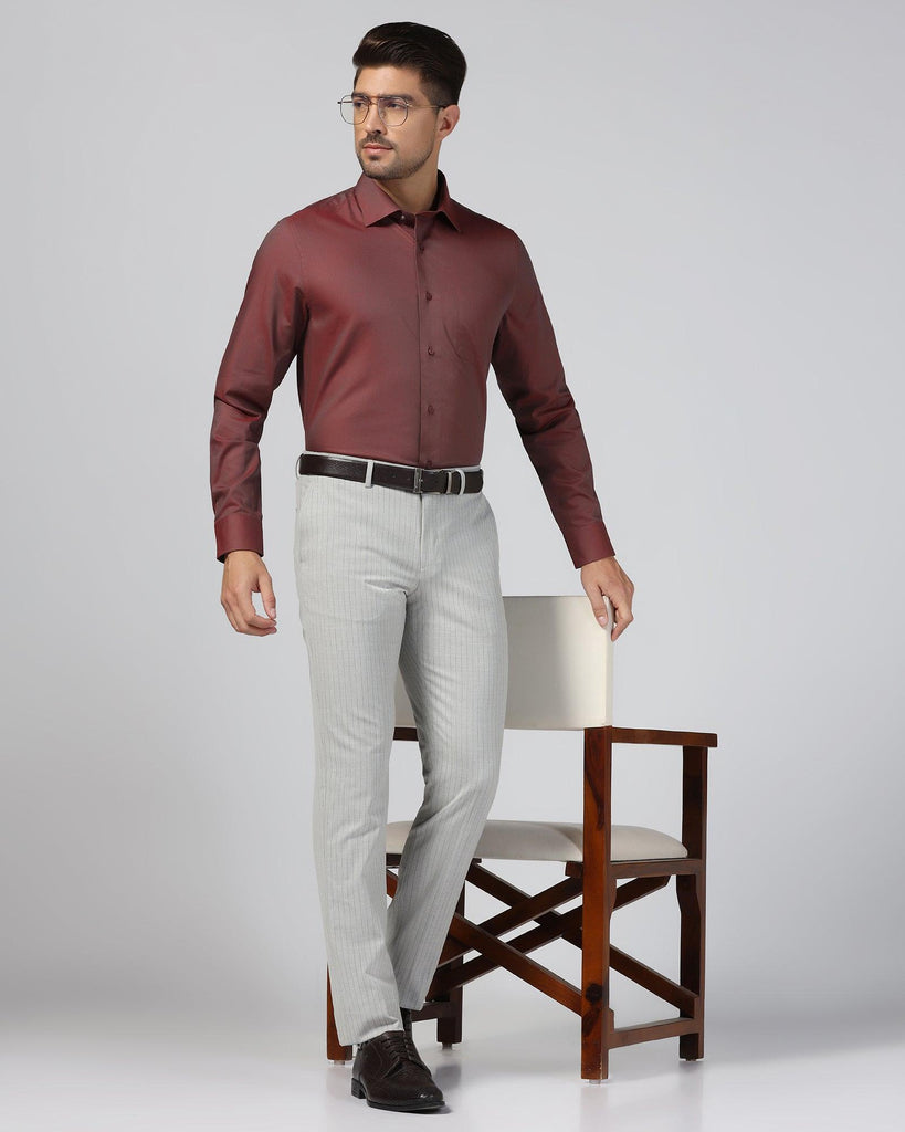 Formal Red Textured Shirt - Jim