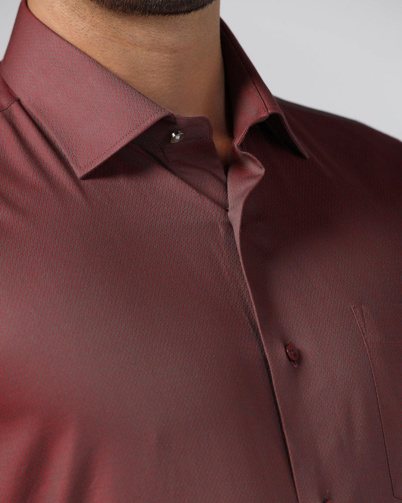 Formal Red Textured Shirt - Jim