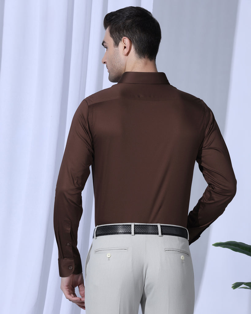 Formal Rust Solid Shirt - Georgia