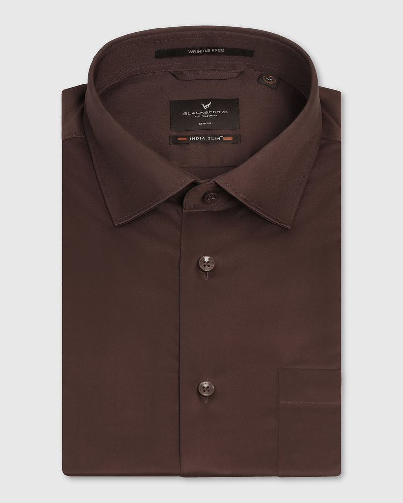 Formal Rust Solid Shirt - Georgia