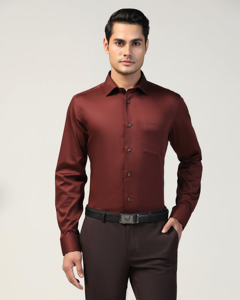 Formal Rust Solid Shirt - Rolf