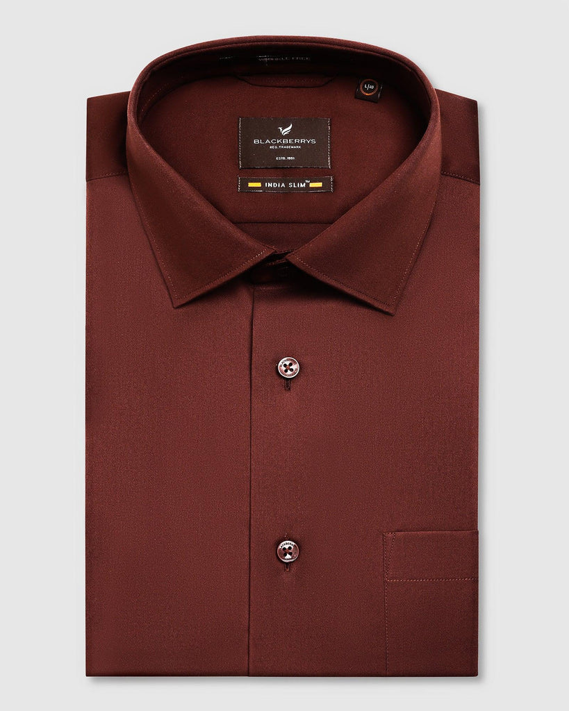 Formal Rust Solid Shirt - Rolf