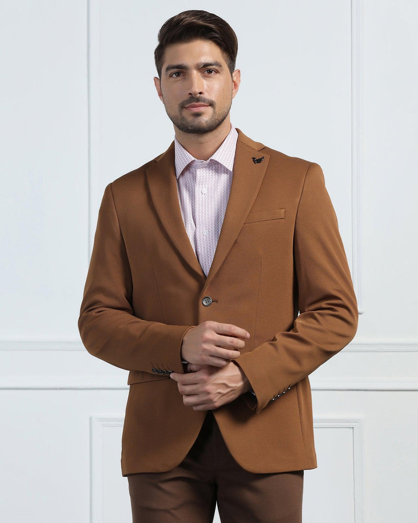 Formal Rust Textured Blazer - Morris