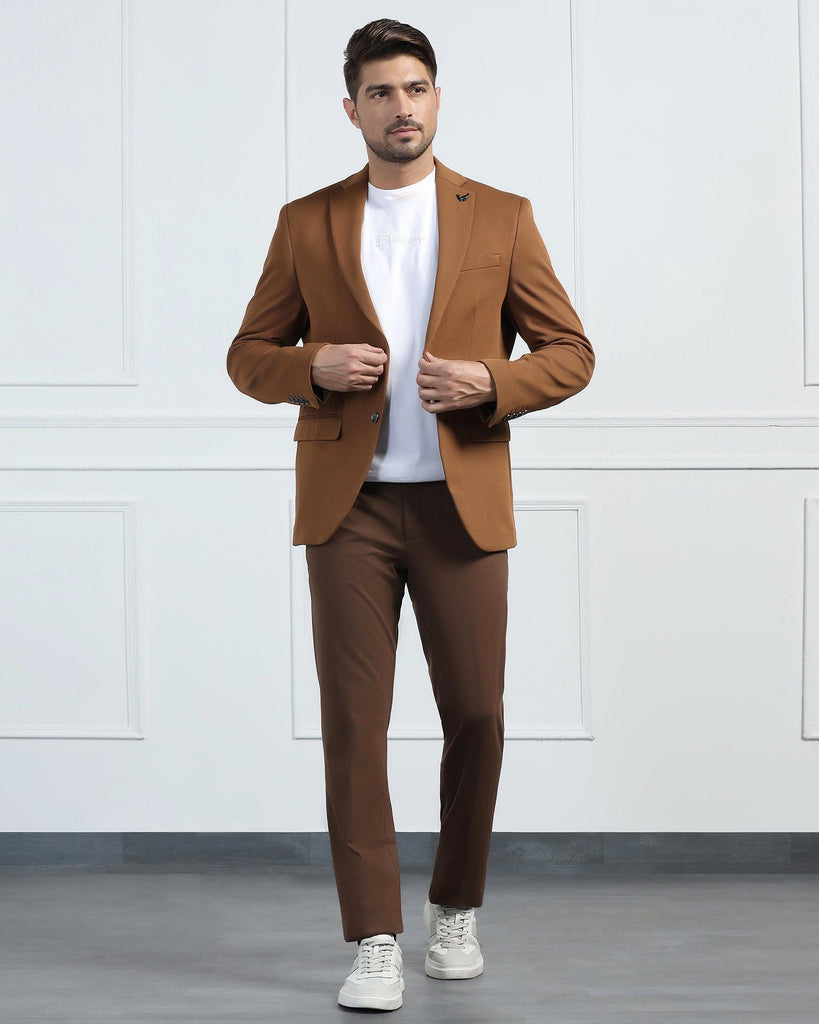 Formal Rust Textured Blazer - Morris