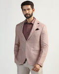 Linen Formal Rust Textured Blazer - Nero
