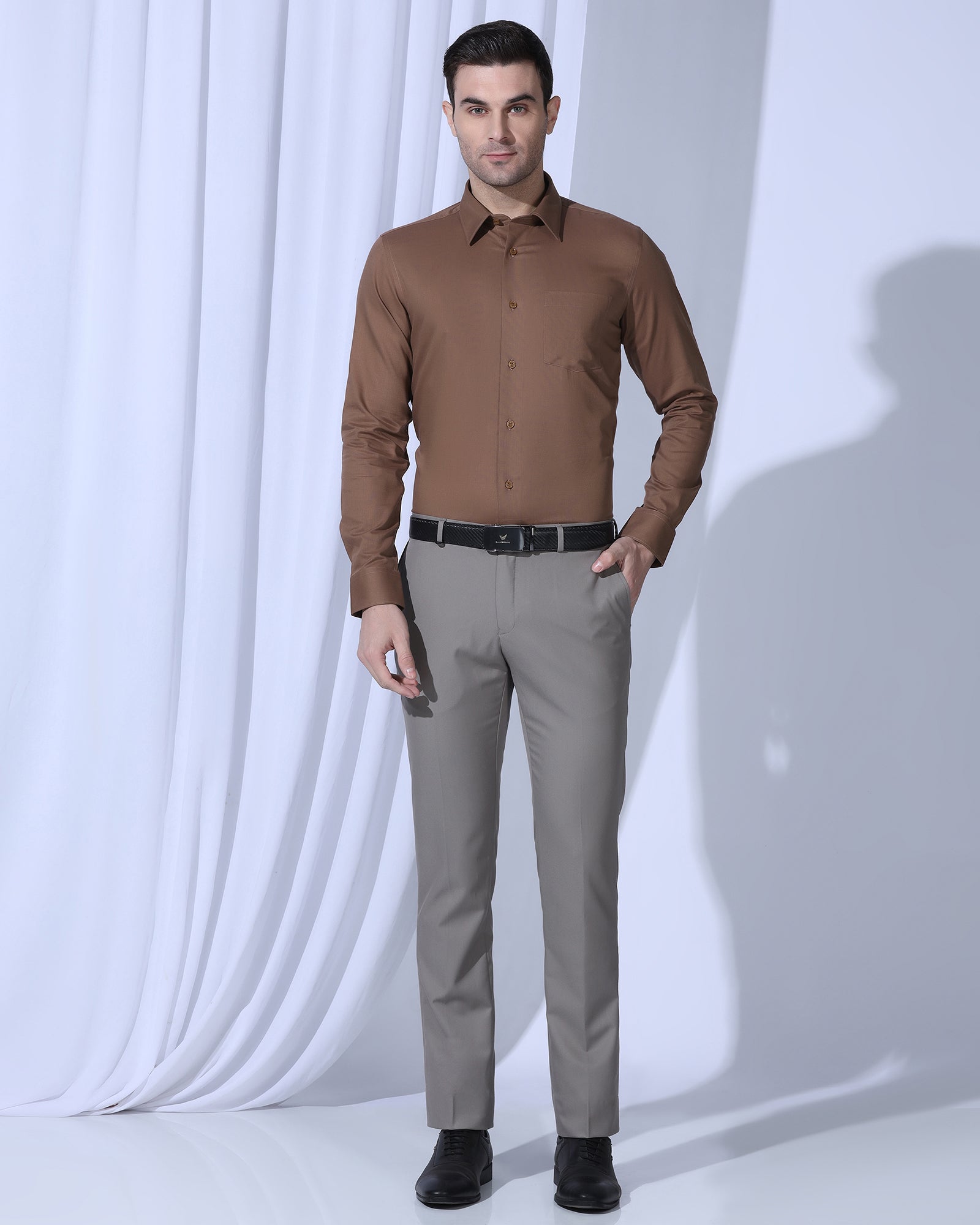 Non Iron Formal Rust Textured Shirt - Vlog