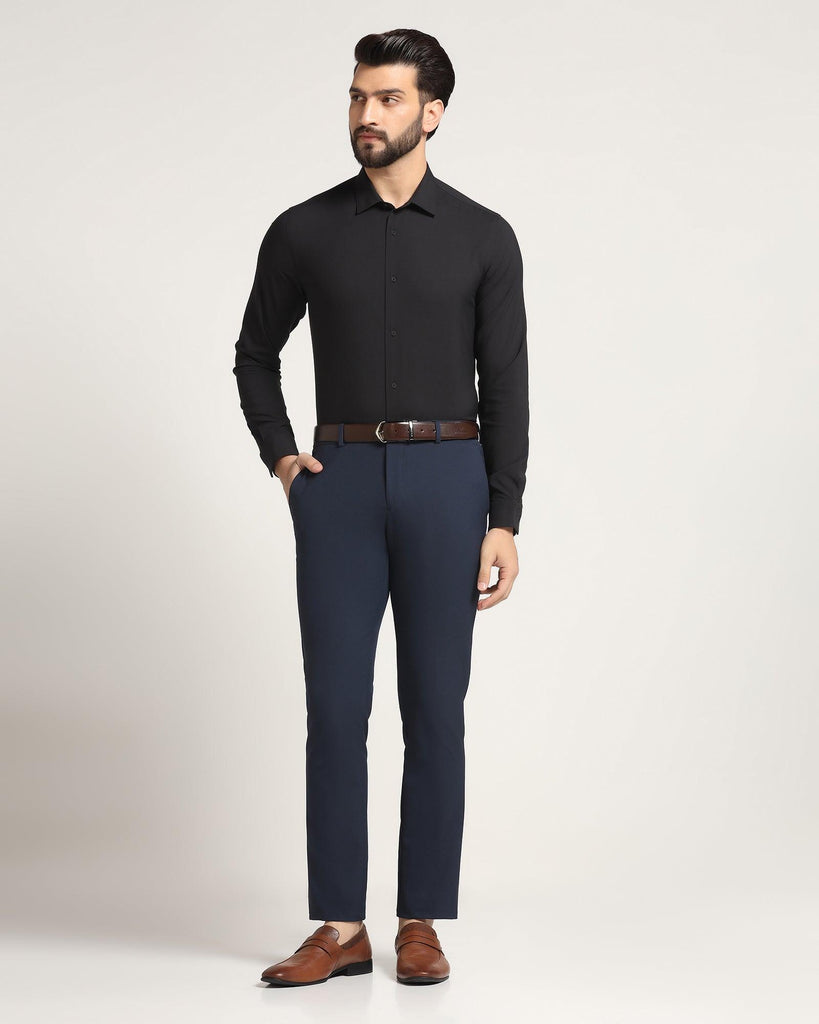 TechPro Formal Black Solid Shirt - Shepherd