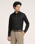 Luxe Formal Black Solid Shirt - Wonder - Blackberrys