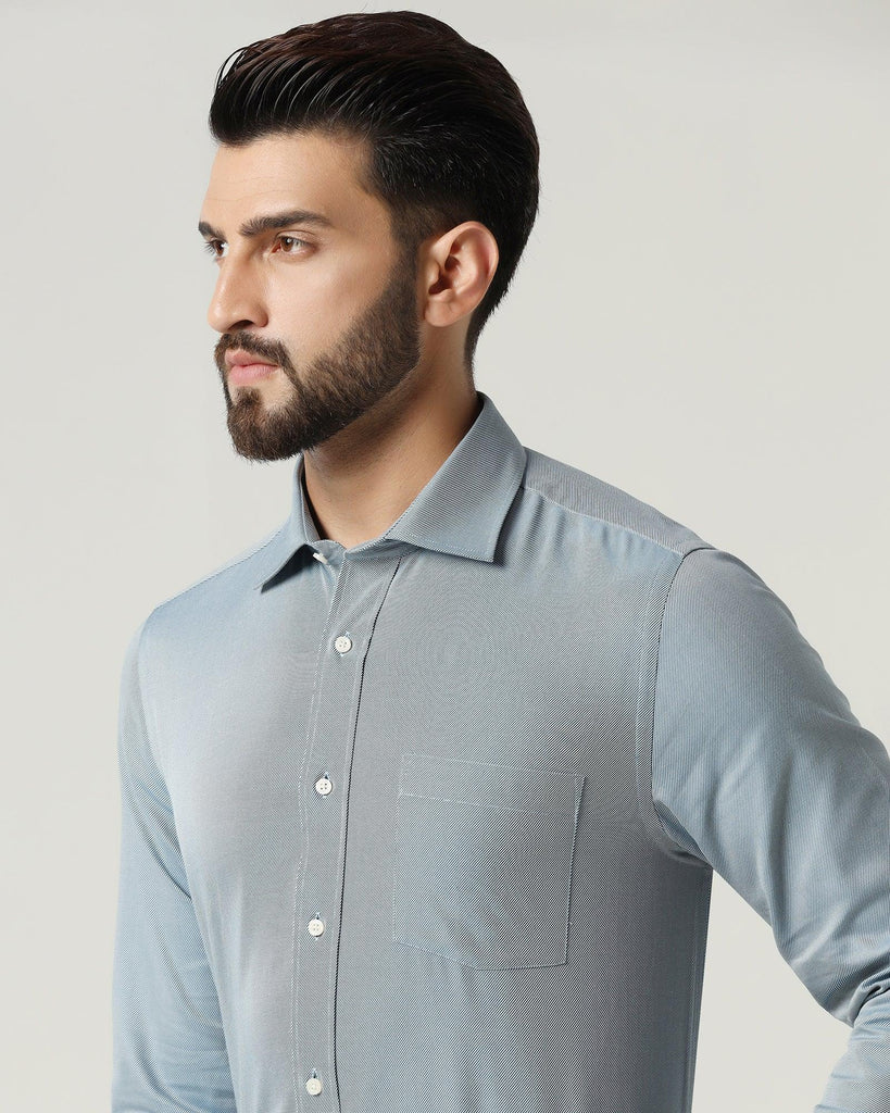 Temp Tech Formal Blue Solid Shirt - Antony