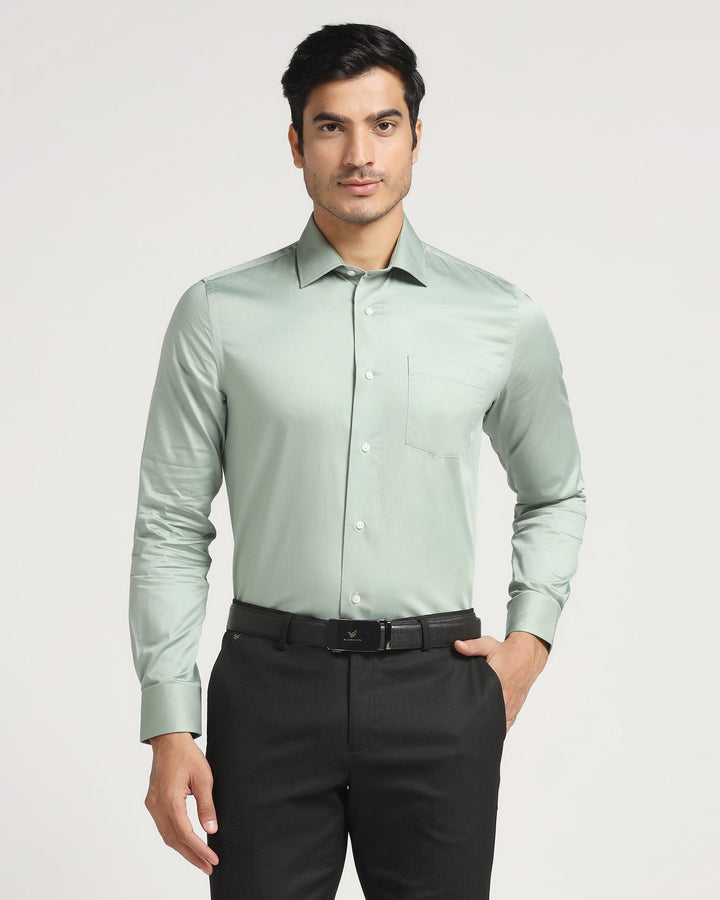 Formal Dusty Green Solid Shirt - Simble