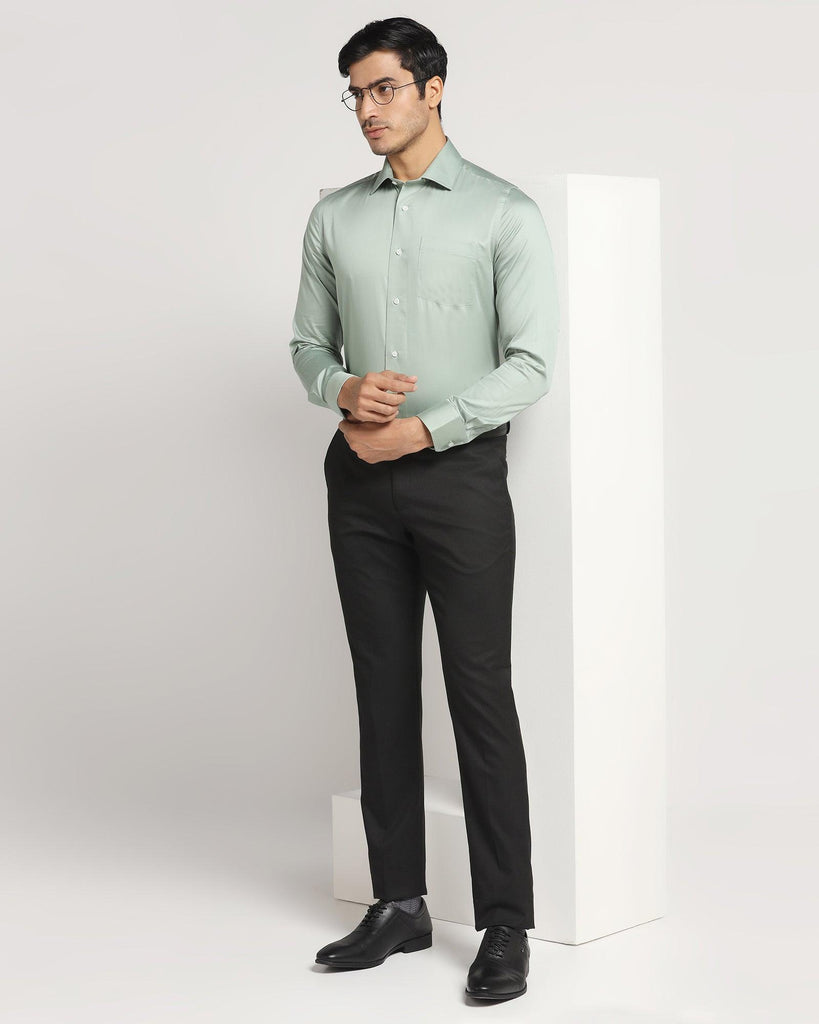 Formal Dusty Green Solid Shirt - Simble