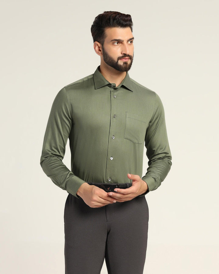 Formal Green Solid Shirt - Pascal