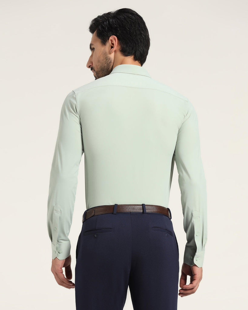 TechPro Formal Green Solid Shirt - Zabka