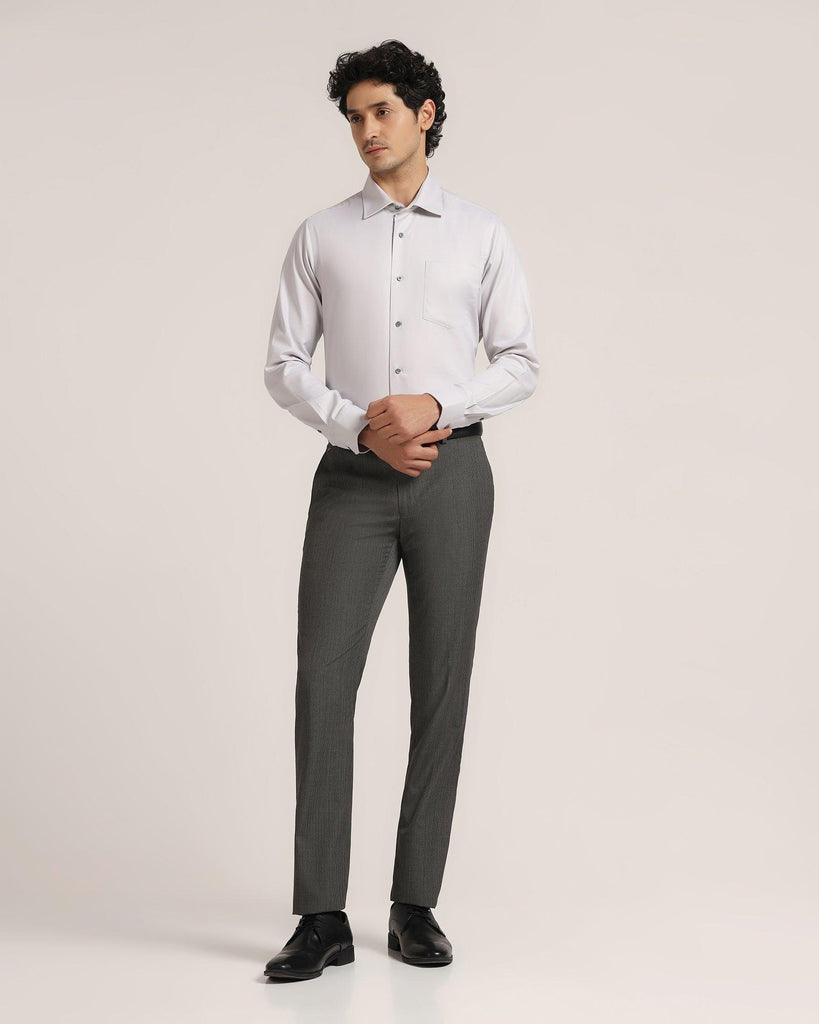 Formal Grey Solid Shirt - Beetle