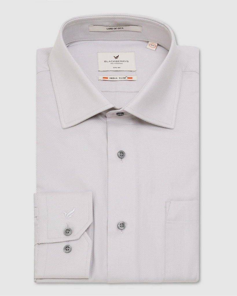 Formal Grey Solid Shirt - Beetle