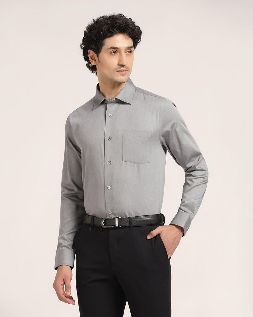 Formal Grey Solid Shirt - Pascal