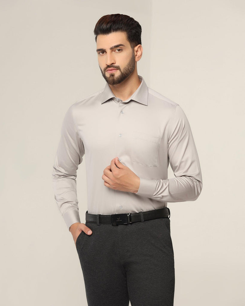 Formal Grey Solid Shirt - Spy