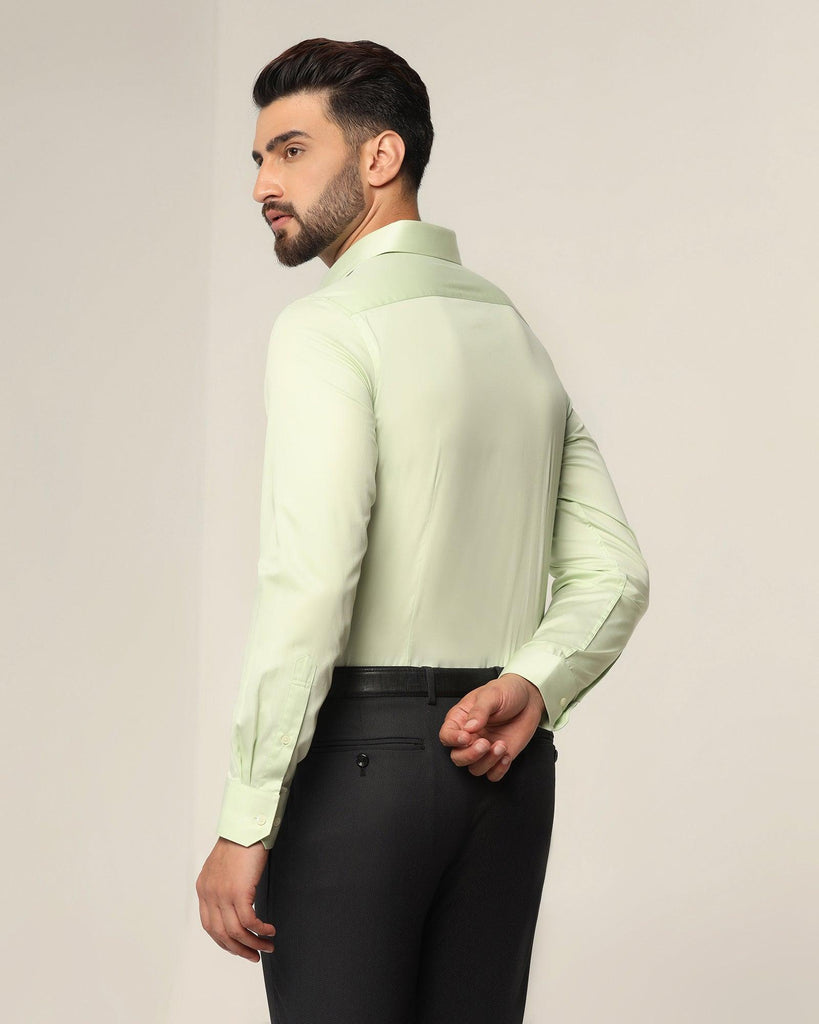 Formal Light Green Solid Shirt - Tosh