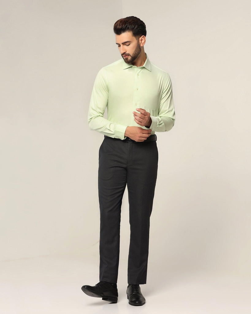 Formal Light Green Solid Shirt - Tosh