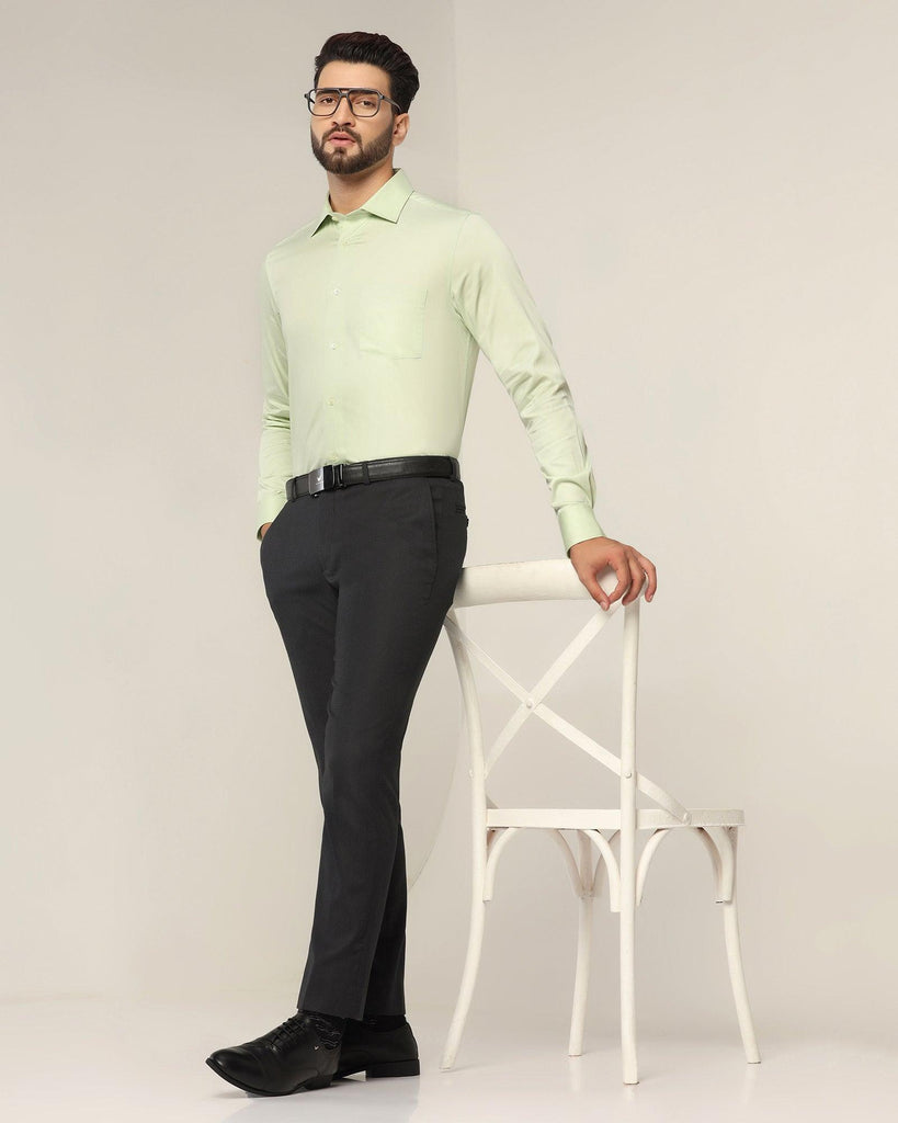 Formal Light Green Solid Shirt - Tosh