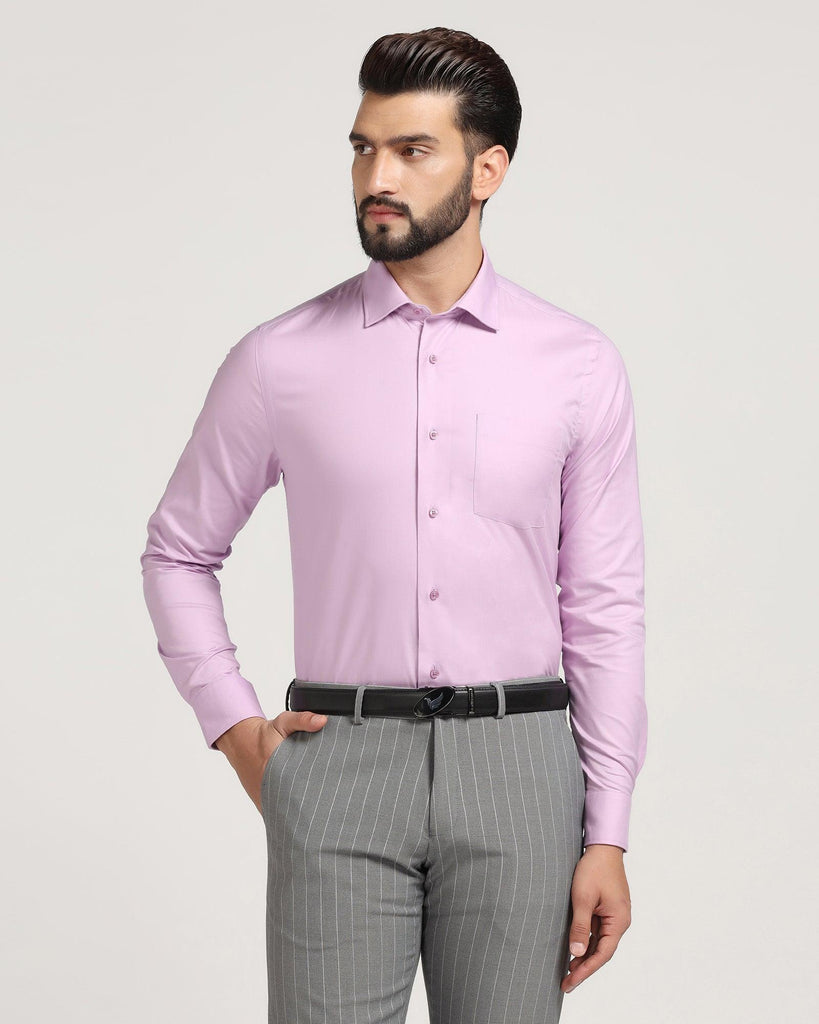 Formal Lilac Solid Shirt - Retro