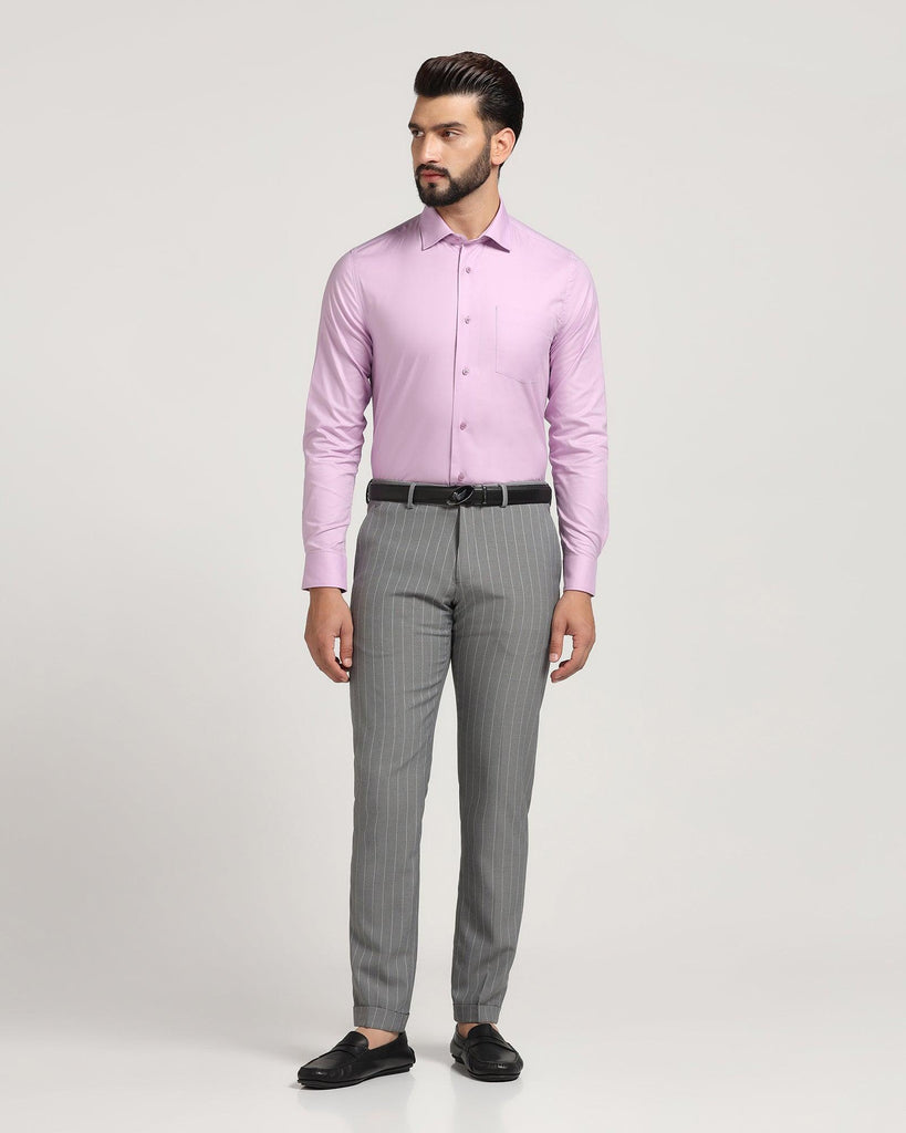 Formal Lilac Solid Shirt - Retro