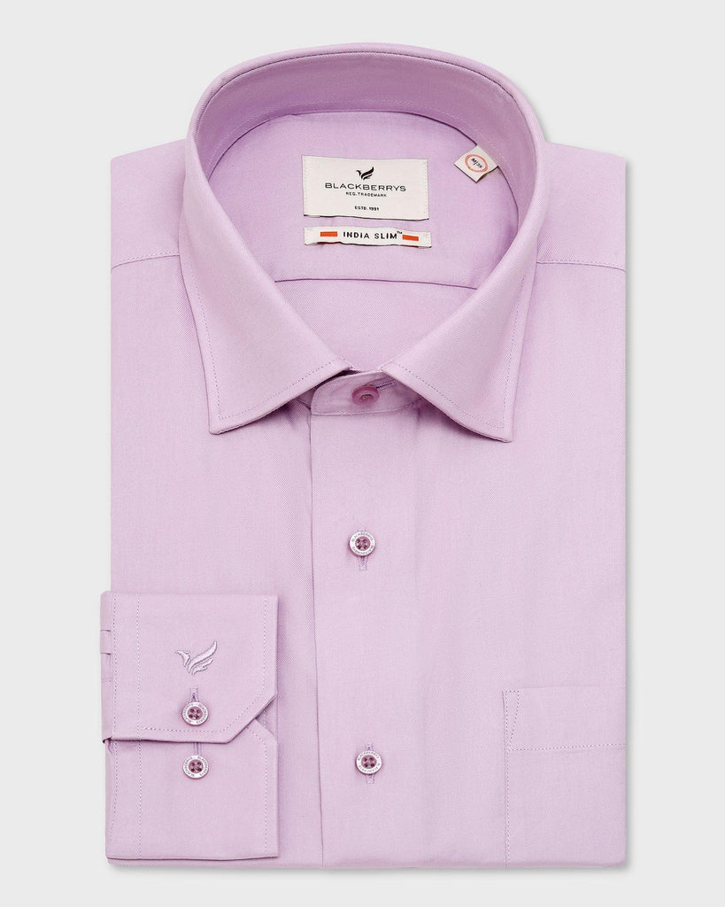 Formal Lilac Solid Shirt - Retro