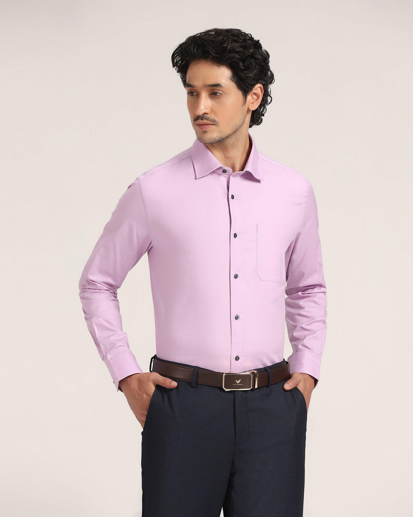 Formal Lilac Solid Shirt - Vetro