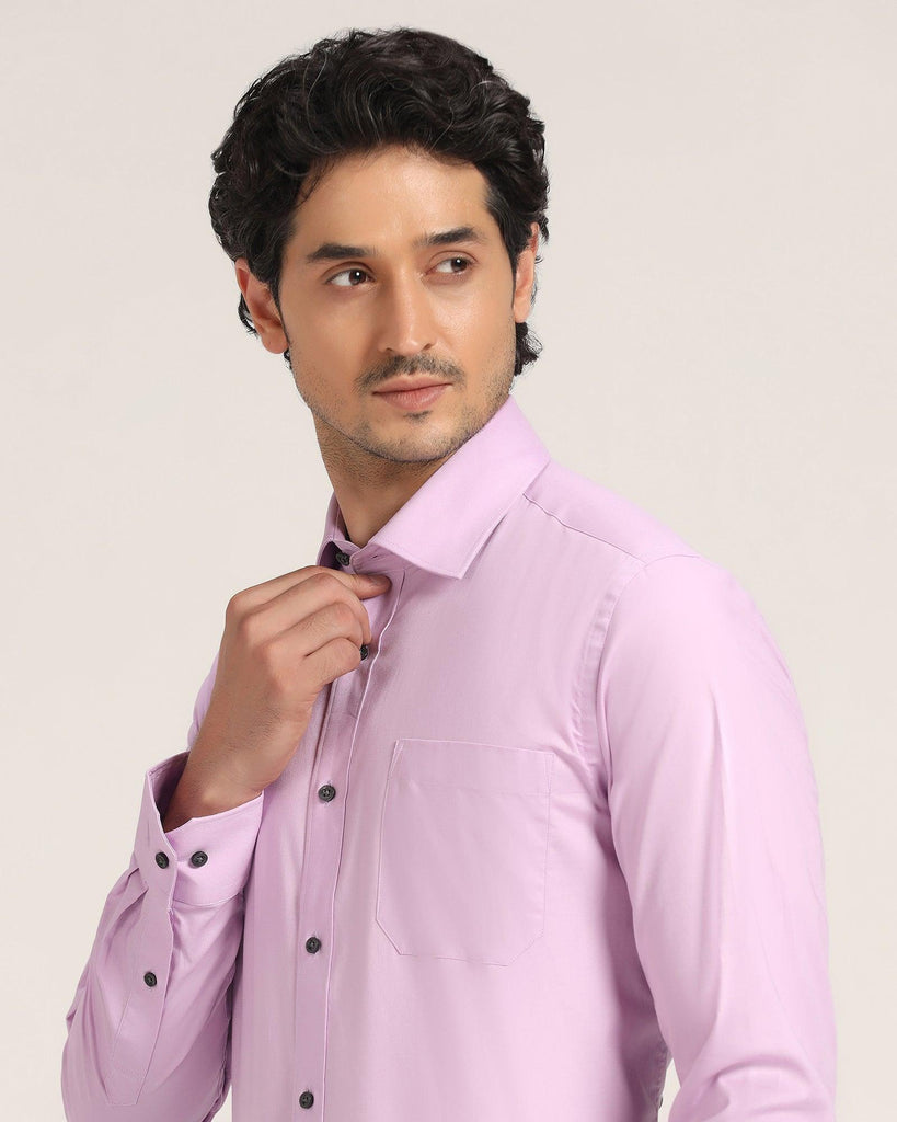 Formal Lilac Solid Shirt - Vetro