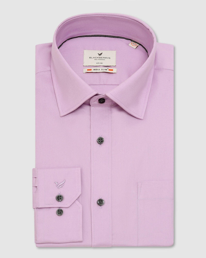 Formal Lilac Solid Shirt - Vetro