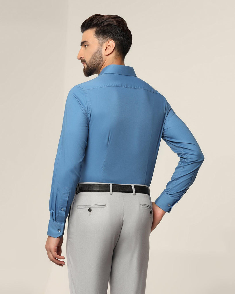 Formal Mid Blue Solid Shirt - Otto