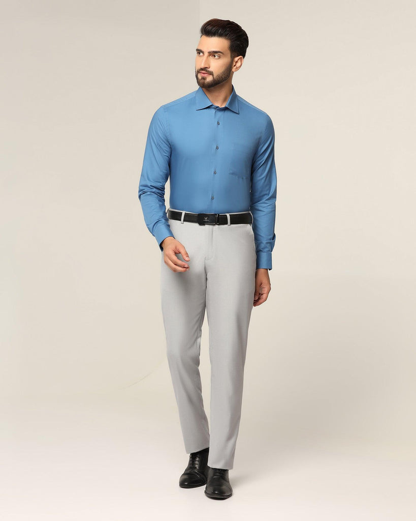 Formal Mid Blue Solid Shirt - Otto