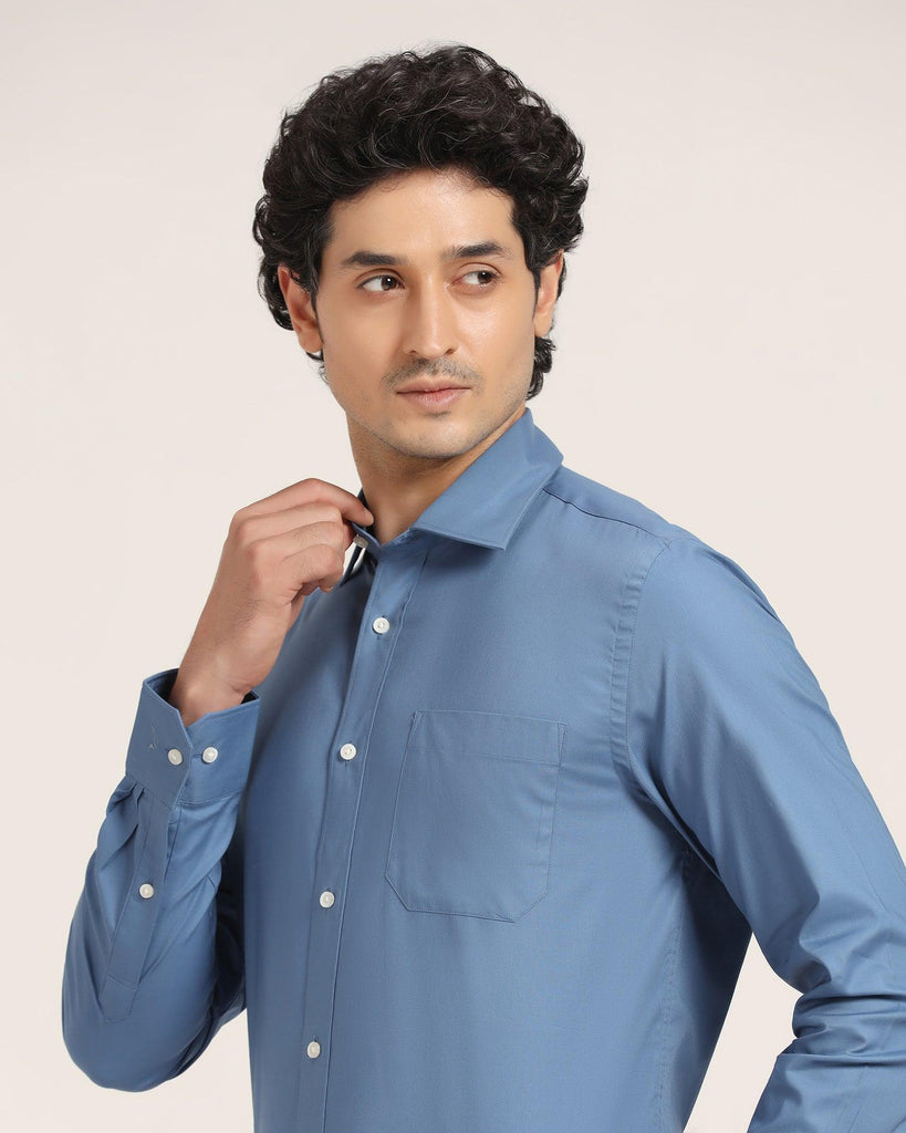 Formal Navy Solid Shirt - Vetro