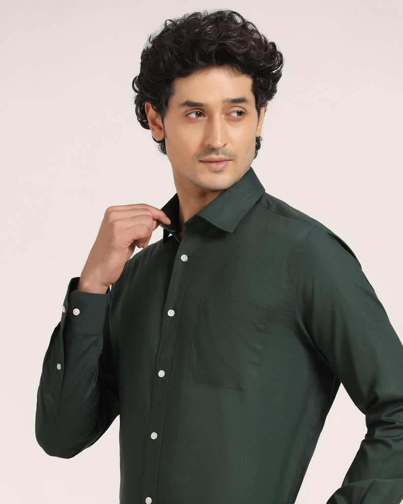 Formal Olive Solid Shirt - Vetro