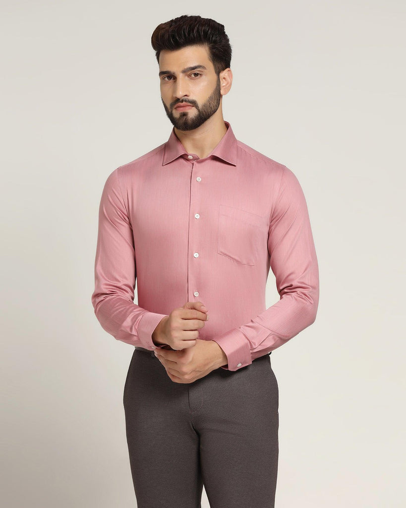 Formal Pink Solid Shirt - Pascal
